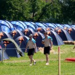Andere begnügen sich mit einem Platz im Zelt